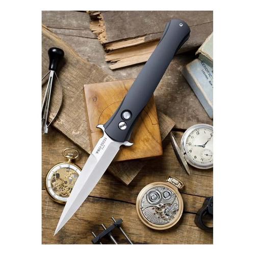 Pro-Tech 1921-MOP Large Don Satin Spear Point Folding Automatic