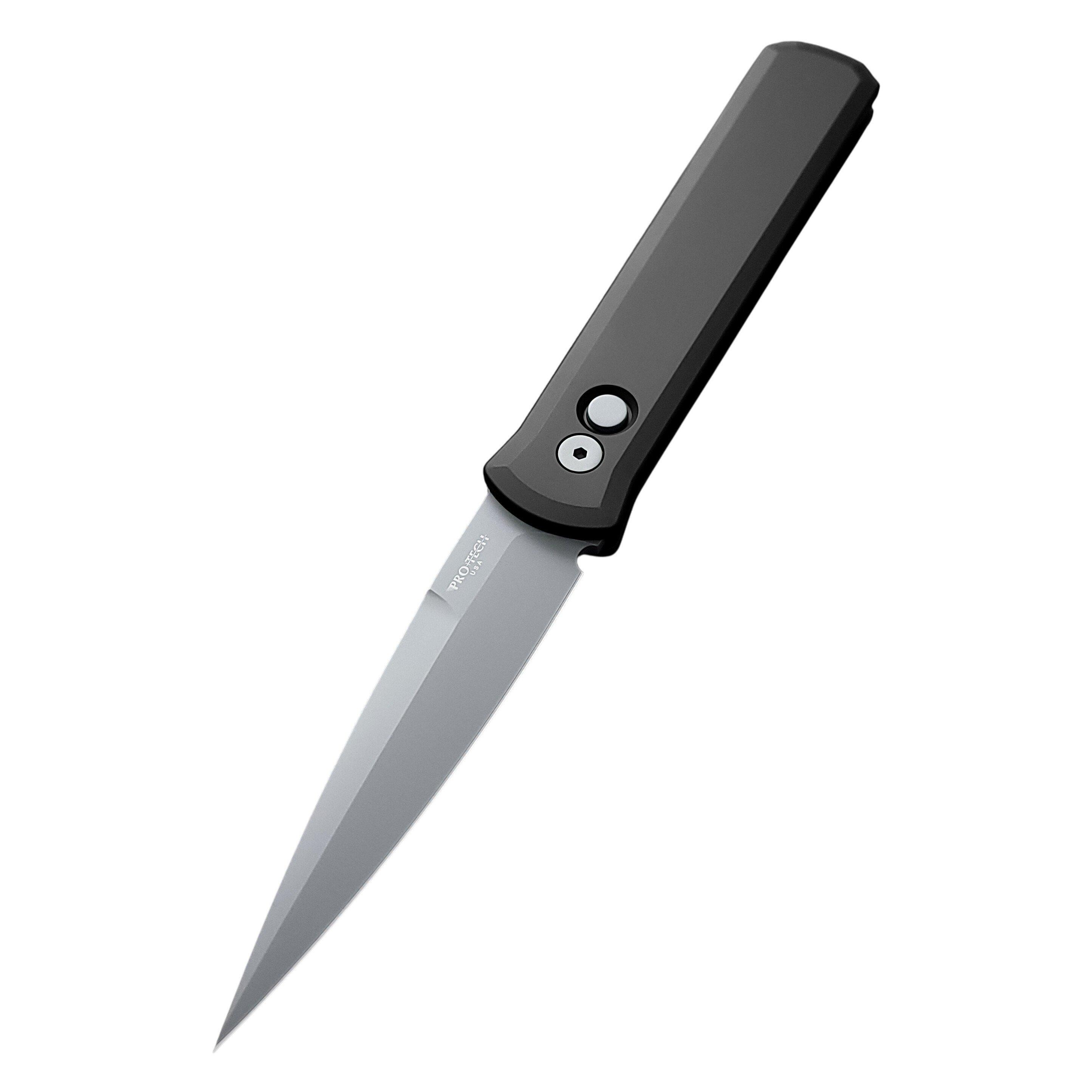 Pro-Tech 920 Godfather Bead Blast Spear Point Folding Automatic Knife - Pro-Tech