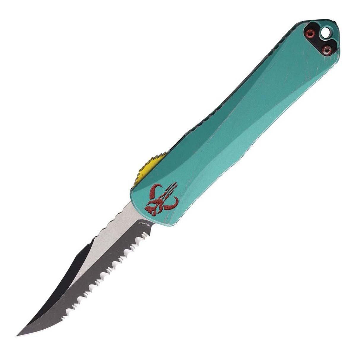 Heretic Knives H030B-14C Manticore X Bounty Hunter Serrated OTF Automatic Knife - Heretic Knives