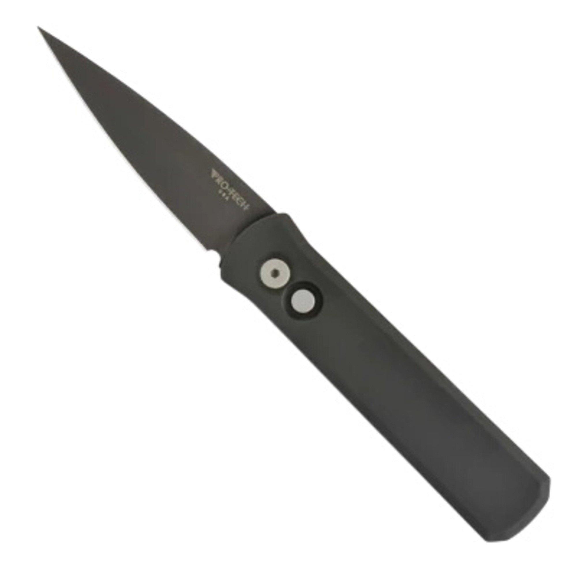 Pro-Tech 721 Godson Black DLC Spear Point Folding Automatic Knife - Pro-Tech