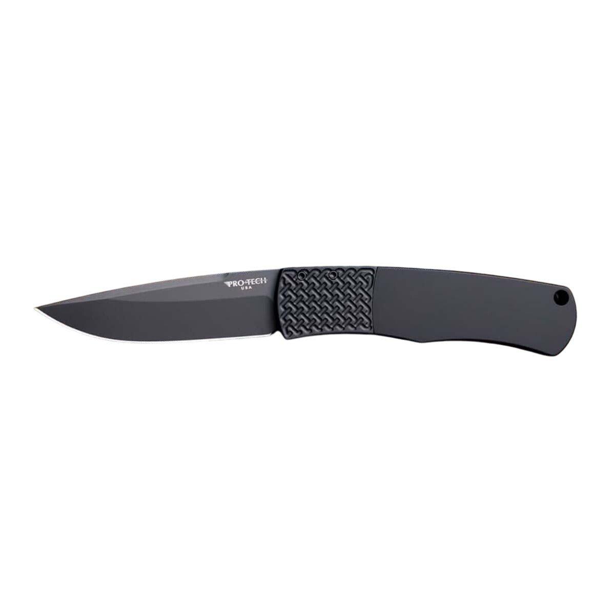 Pro-Tech BR-1.7 Bolster Release Black DLC Drop Point Folding Automatic Knife - Pro-Tech