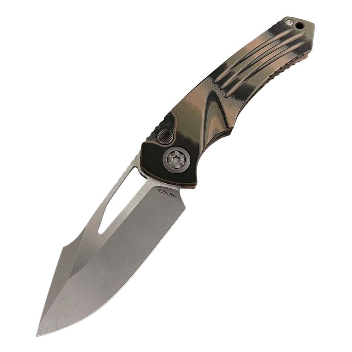 Heretic Knives H046-5A-G10 Pariah Stonewashed Battleworn G10 Manual Folding Pocket Knife - Heretic Knives