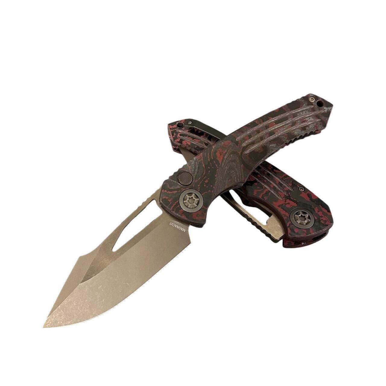 Heretic Knives H046-7A-CC Pariah Bronze Cerakote Carbon Fiber Manual Folding Pocket Knife - Heretic Knives