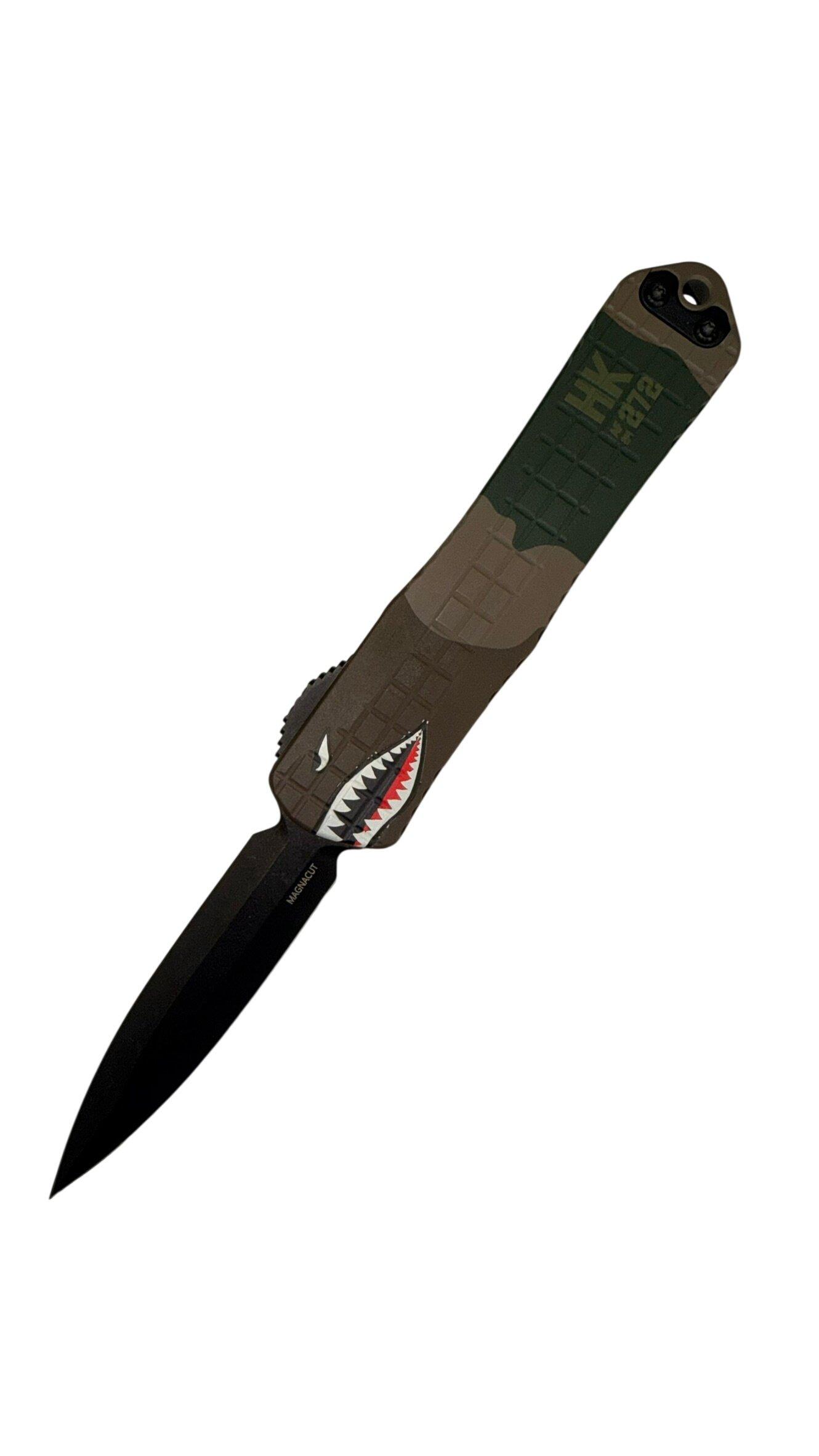 Heretic Knives H028F-6A-A10 Manticore E DLC Double Edge Dagger A-10 Edition OTF Automatic Knife - Heretic Knives