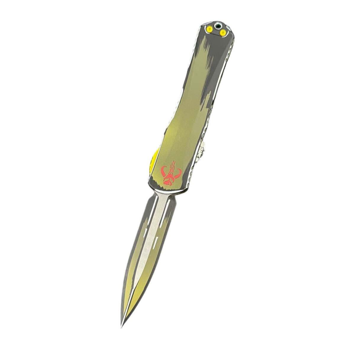 Heretic Knives H032-CSG Manticore X ODG Cel-Shaded Bounty Hunter Double Edge OTF Automatic Knife - Heretic Knives