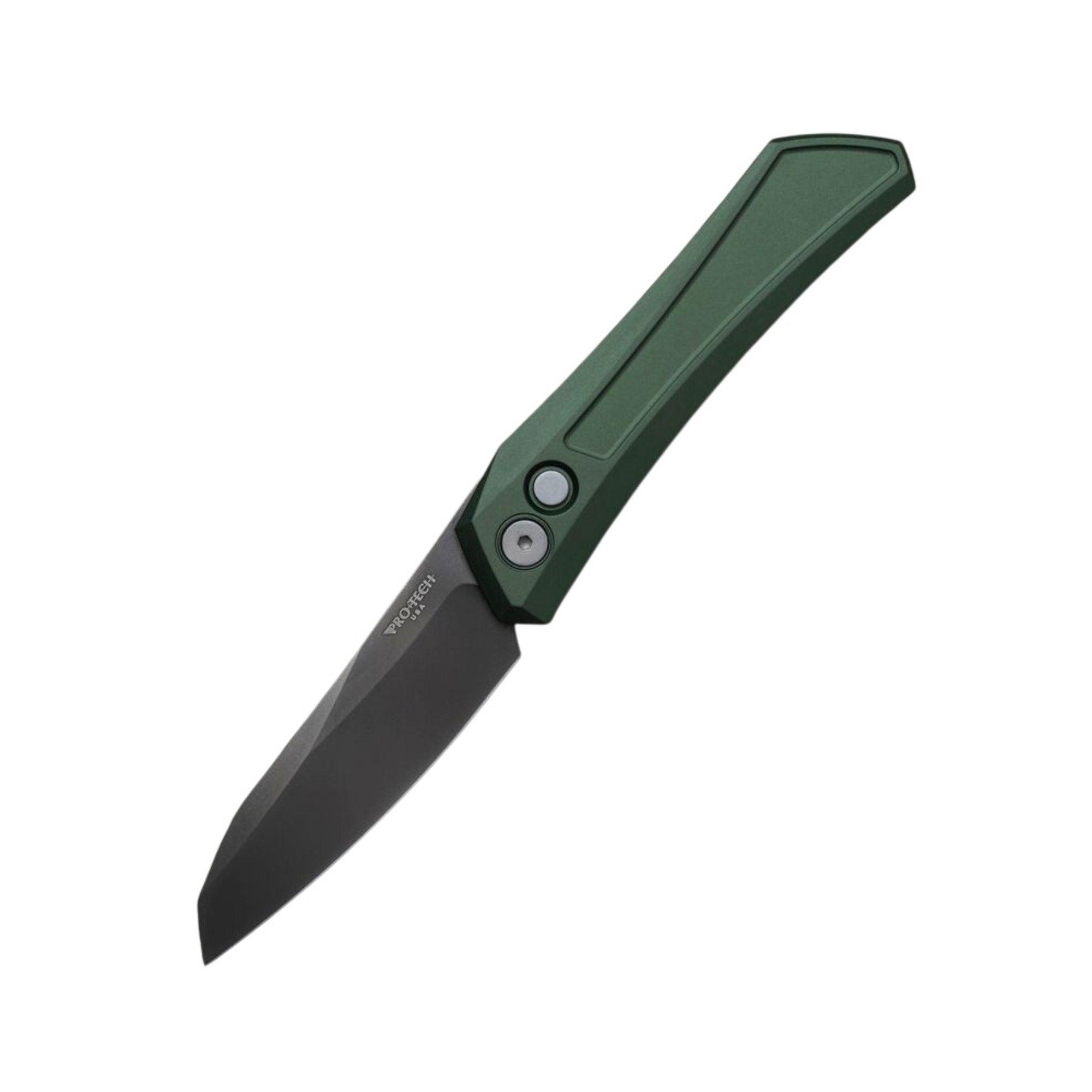 Pro-Tech DS121 Oligarch Gray DLC Sheepsfoot Folding Automatic Knife - Pro-Tech