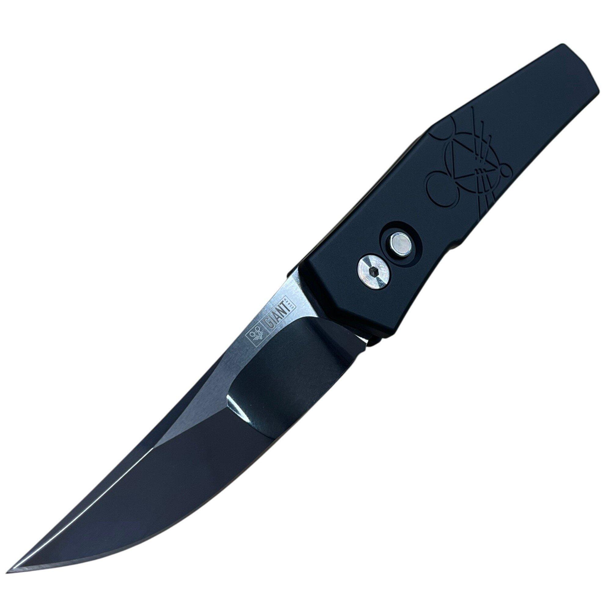 GiantMouse Elmer Blade 25 Pro-Tech Collaboration ACE Clyde Folding Automatic Knife - GiantMouse
