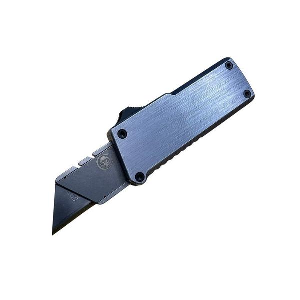 CHAVES KNIVES Handy Utility Blade CHUB Battleworn OTF Silver Automatic Knife