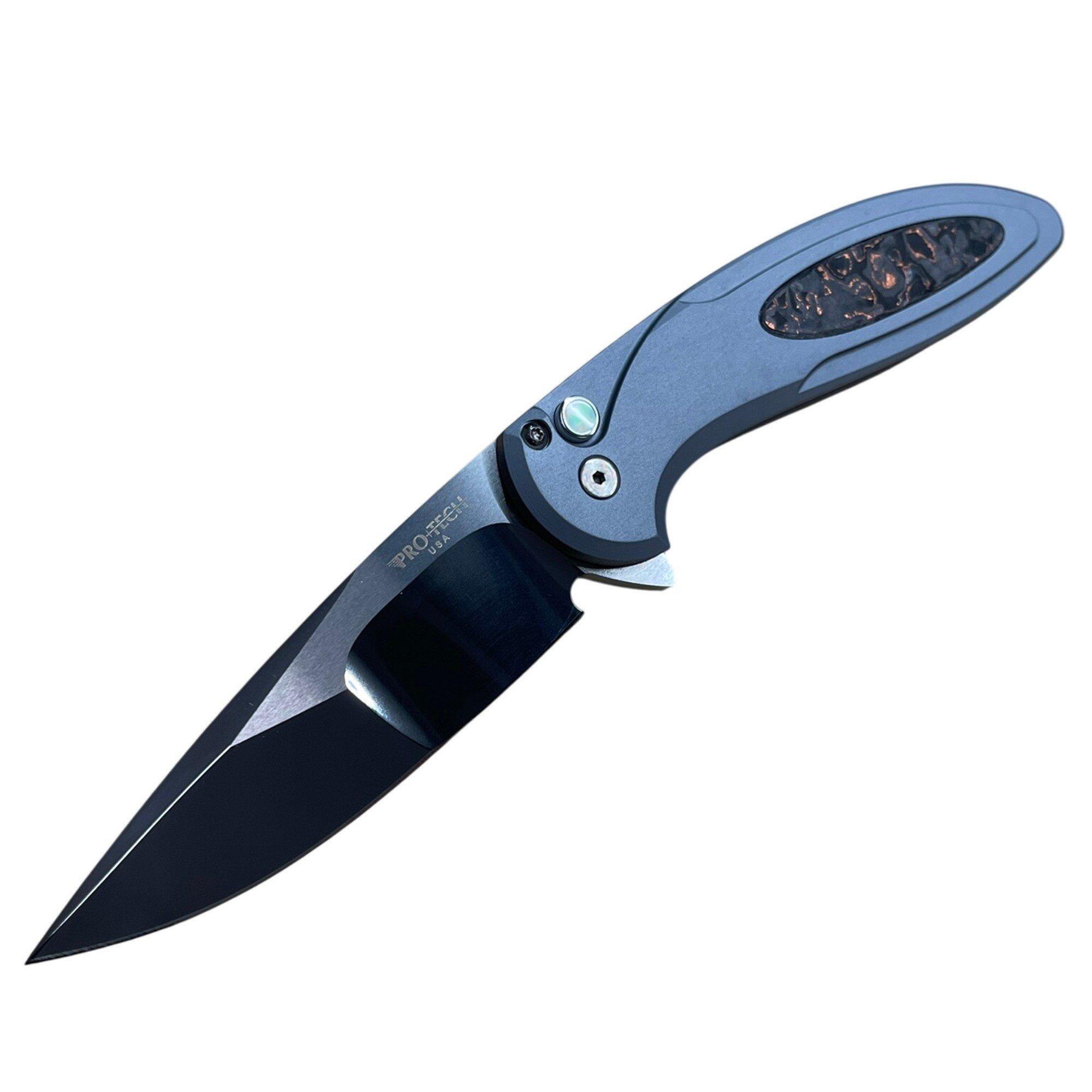 Pro-Tech 2025 Custom Cambria 2 004 TechnoCarbo Copper Folding Pocket Knife - Pro-Tech
