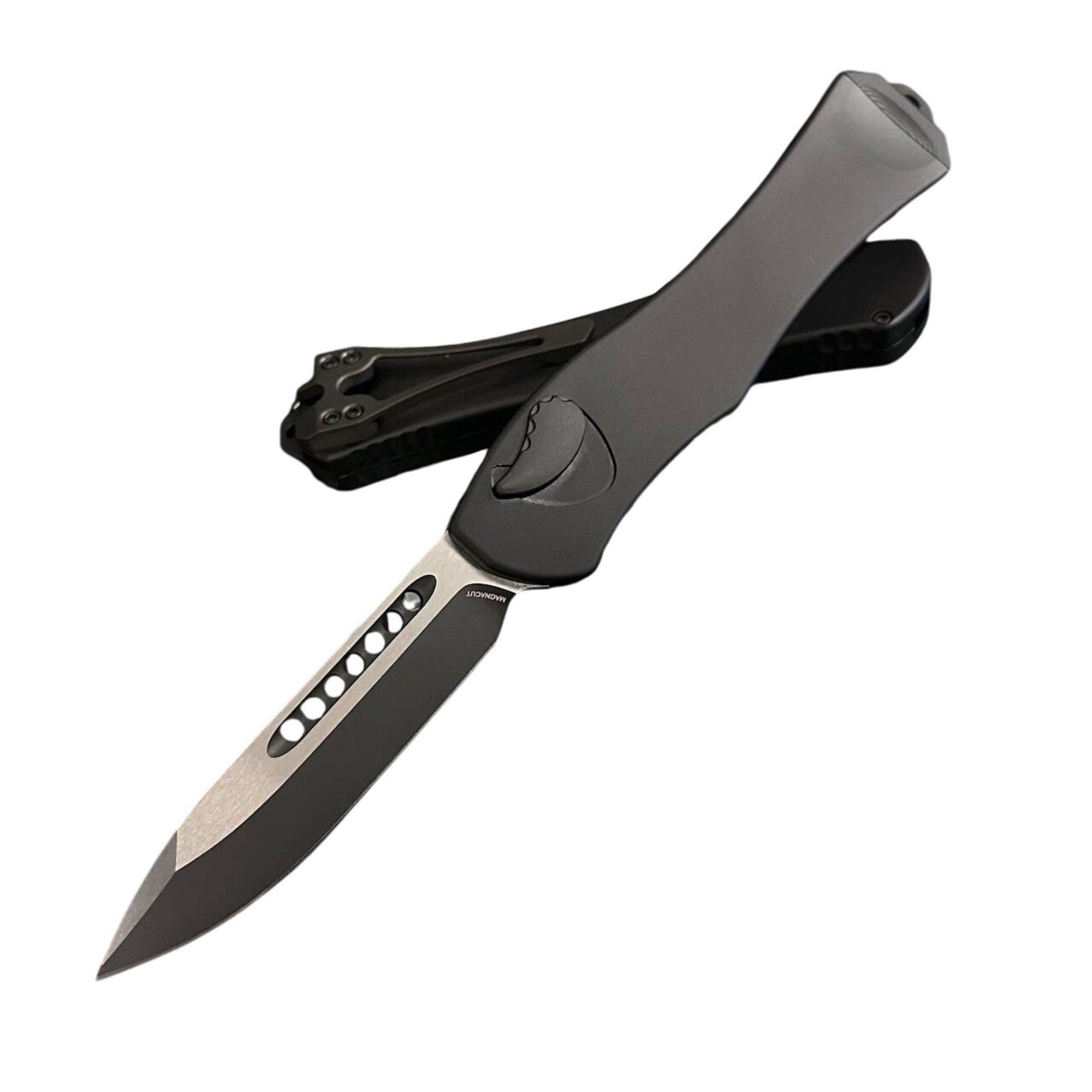 Heretic Knives H407-10A-T Hydra V4 Tactical MagnaCut OTF Automatic Knife - Heretic Knives