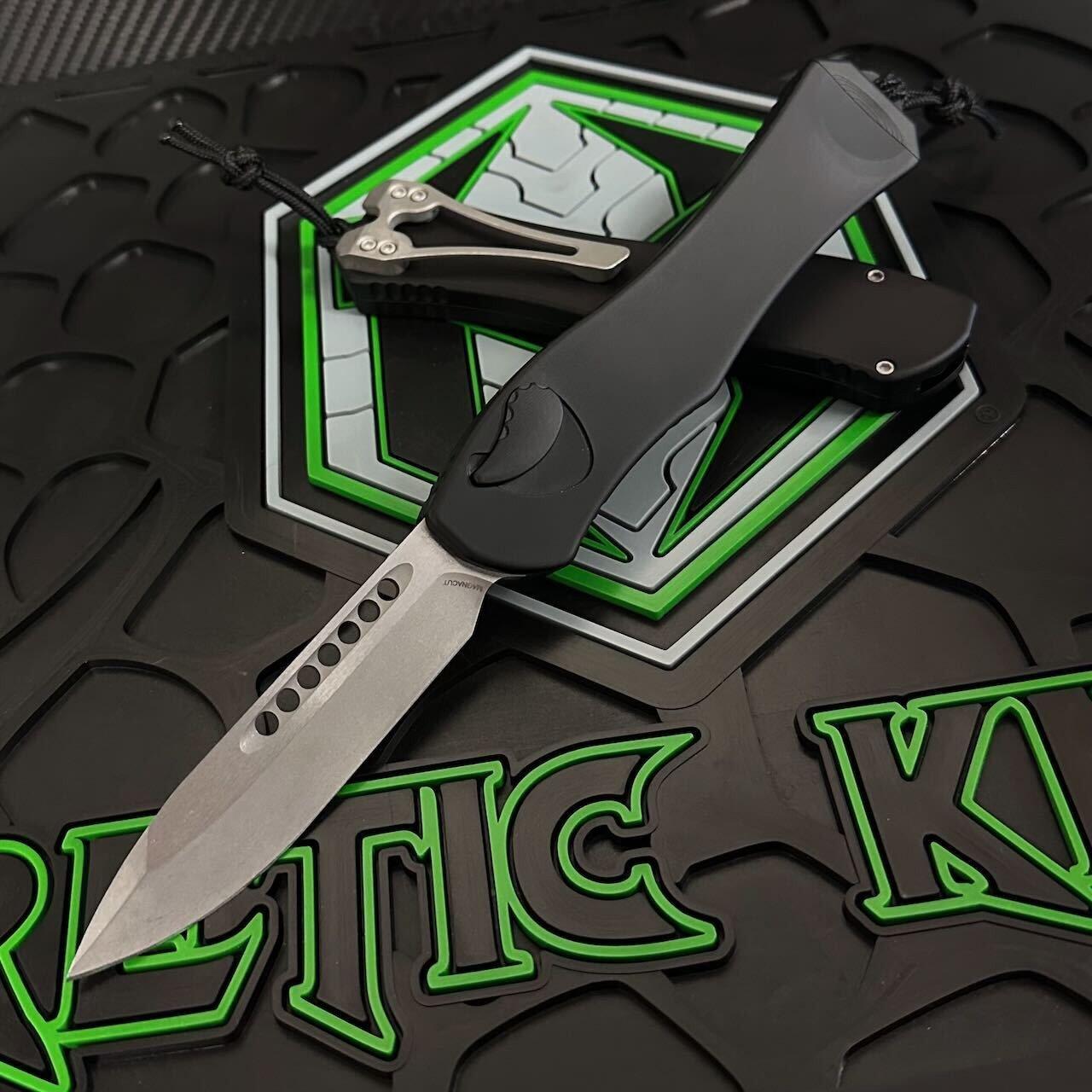 Heretic Knives H407-5A Hydra V4 Battleworn MagnaCut OTF Automatic Knife - Heretic Knives