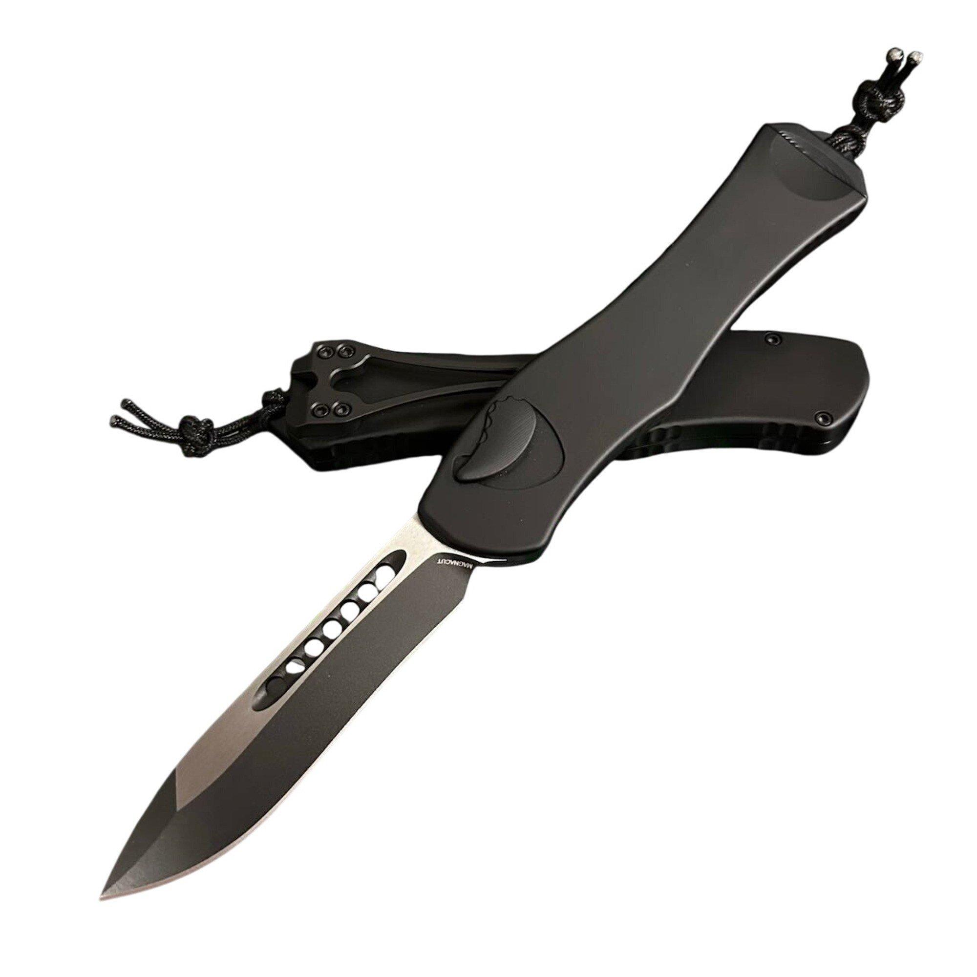 Heretic Knives H408-10A-T Hydra V4 Tactical Recurve MagnaCut OTF Automatic Knife - Heretic Knives