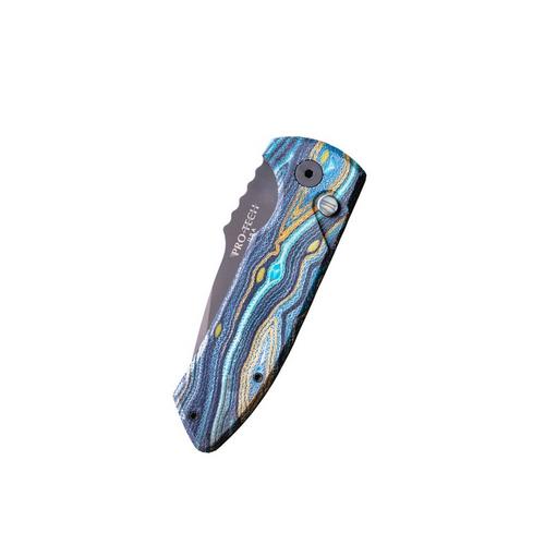 Pro-Tech LG423 SBR Starry Night DLC Folding Automatic Knife - Primary Image