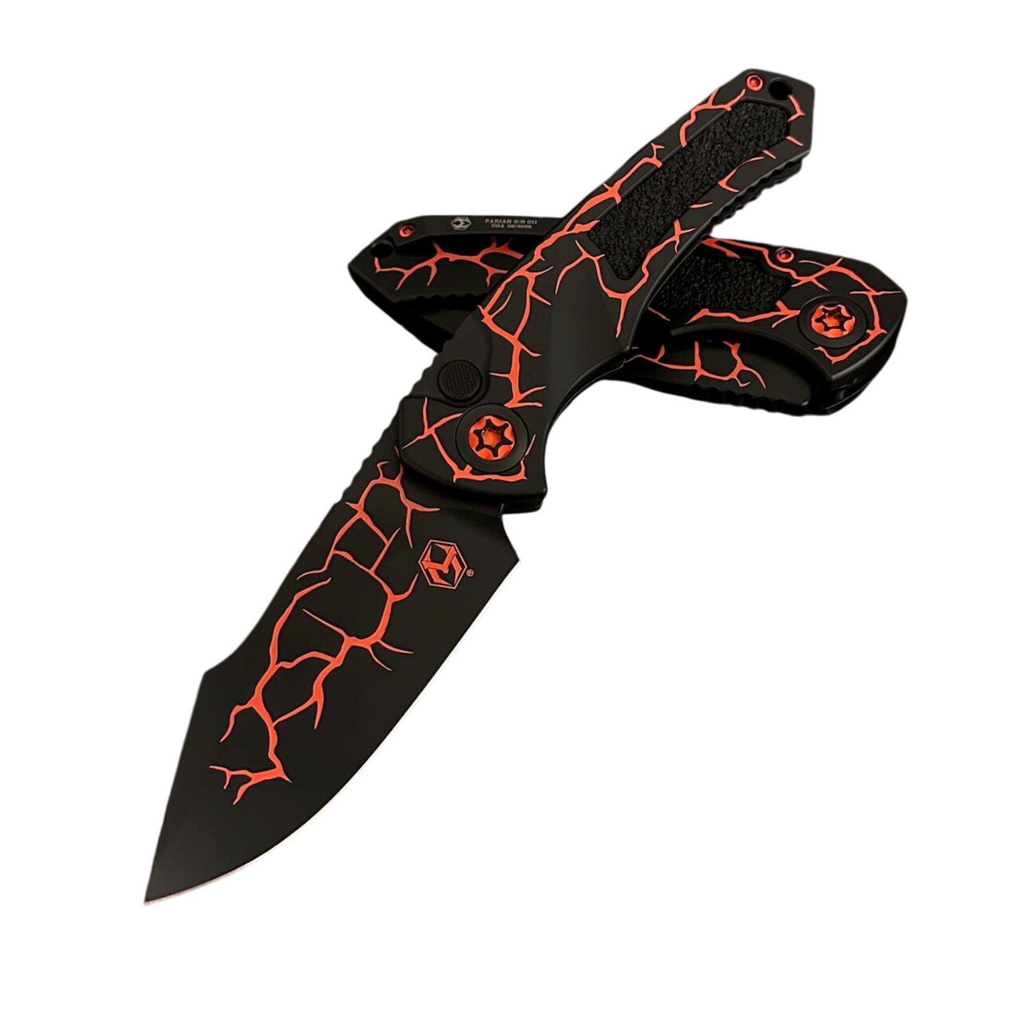 Heretic Knives H048-MAG Pariah UV Magma MagnaCut Folding Automatic Knife - Heretic Knives
