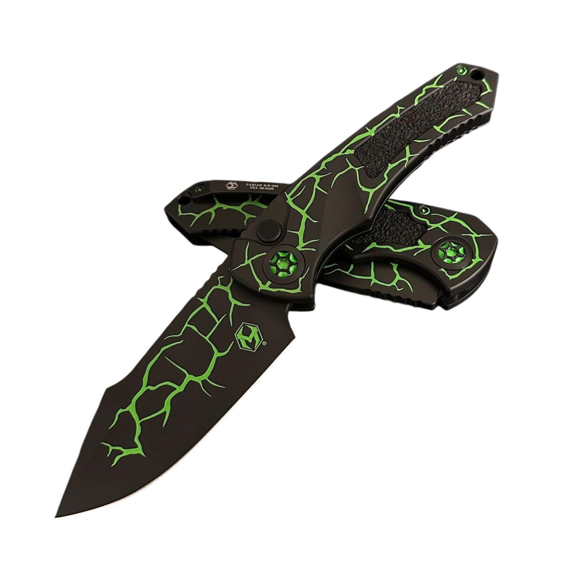 Heretic Knives H048-MAG Pariah UV Magma MagnaCut Folding Automatic Knife - Heretic Knives