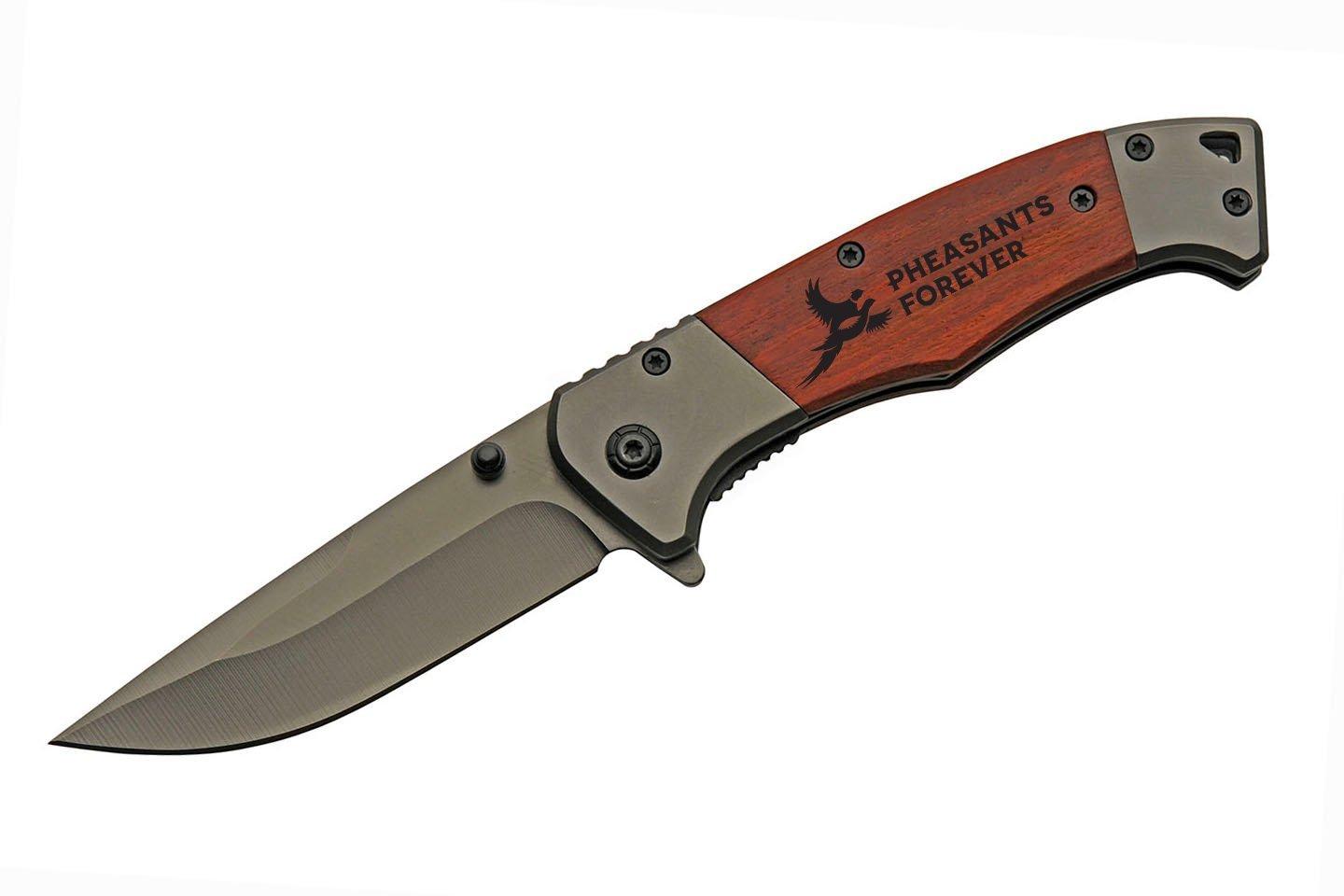 SZCO Supplies SZCO Pheasants Forever Titanium Liner Lock Knife Pocket Knife - SZCO Supplies