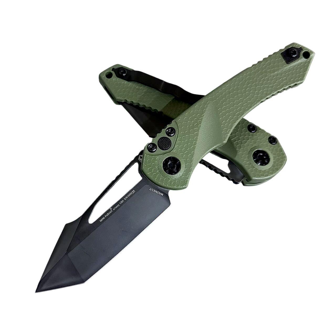 Heretic Knives H053-6A Mini Pariah DLC Tanto MagnaCut Folding Pocket Knife - Heretic Knives
