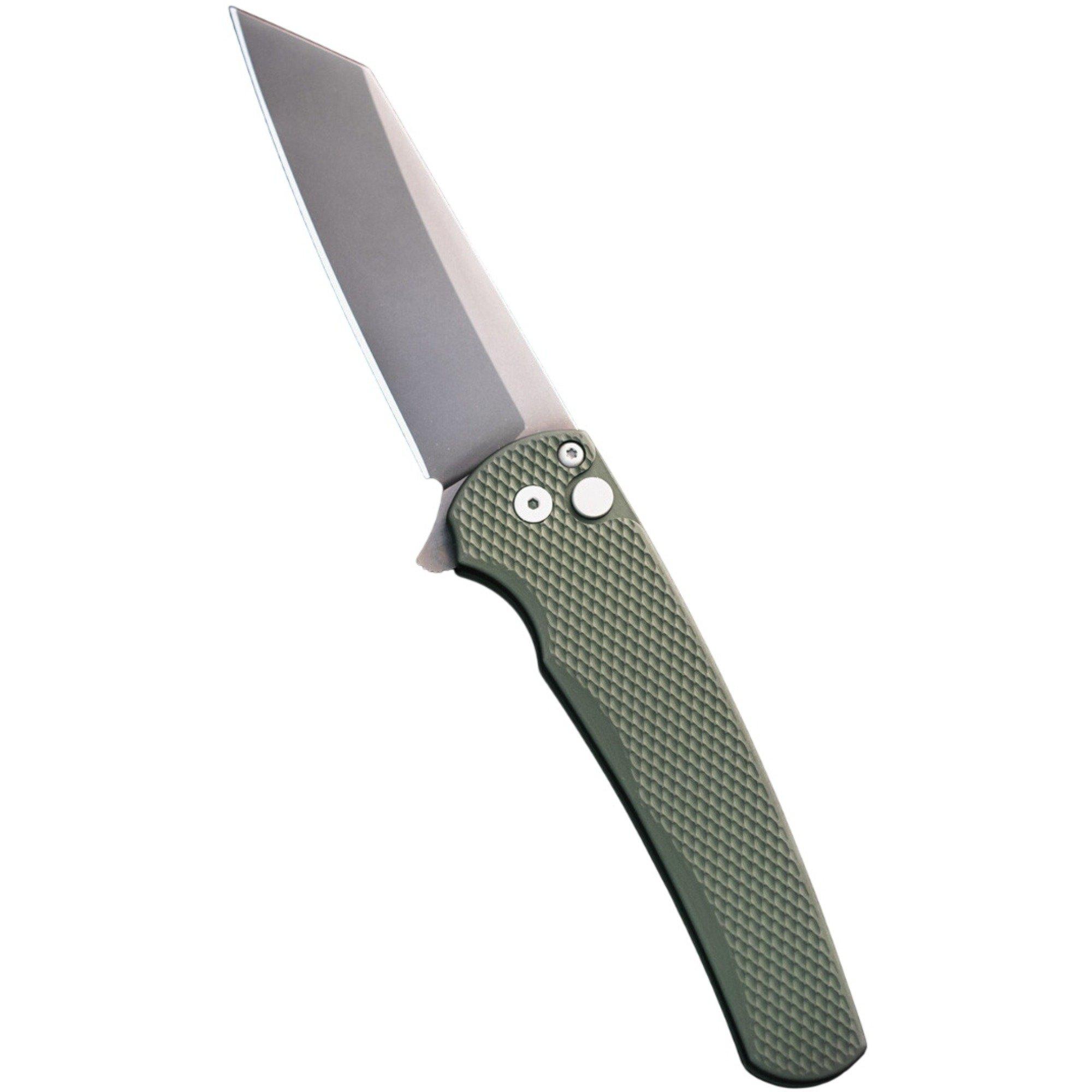 Pro-Tech 5406-SG Malibu Smoke Grey DLC MagnaCut Reverse Tanto Folding Pocket Knife - Pro-Tech
