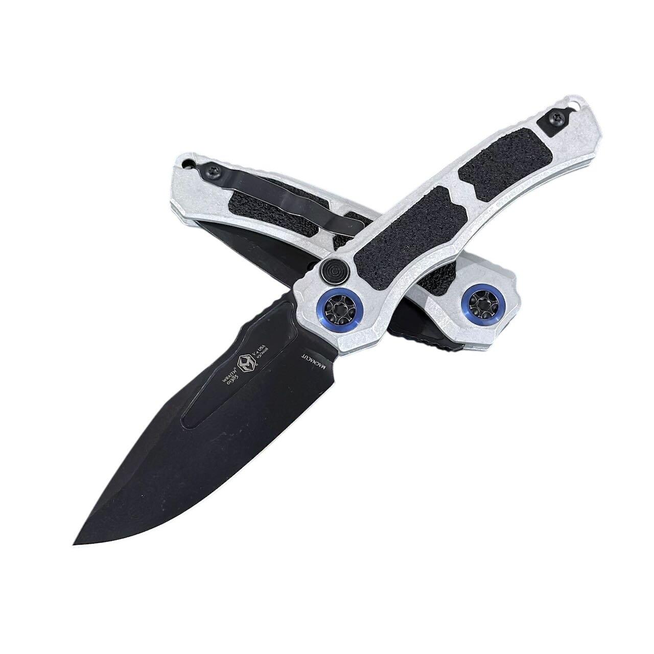 Heretic Knives H000-8A-BLZ Wraith V4 CPM MagnaCut Folding Automatic Knife - Heretic Knives