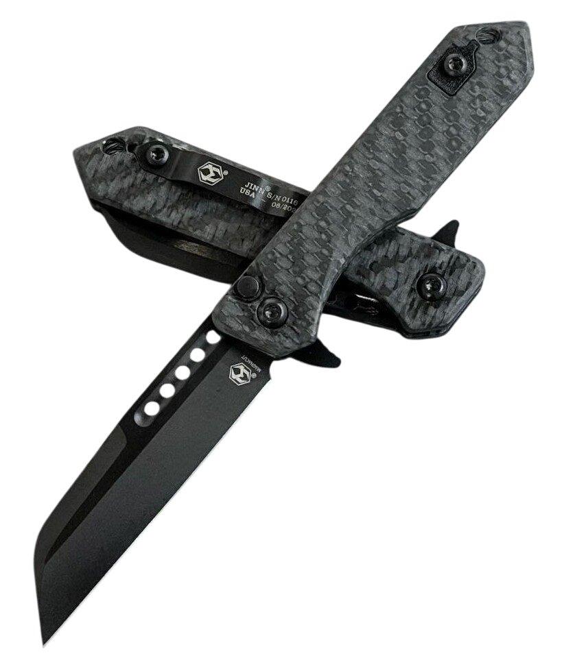 Heretic Knives H213-6A-GLOCF Jinn DLC CPM MagnaCut Glow in the Dark Folding Pocket Knife - Heretic Knives