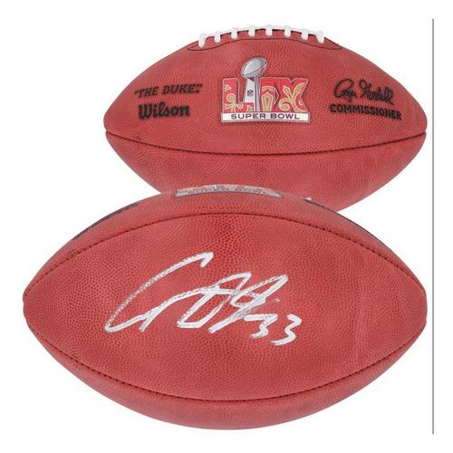 Fanatics Authentic Philadelphia Eagles Cooper DeJean Autographed Super Bowl LIX Wilson Duke Football - Primary Image