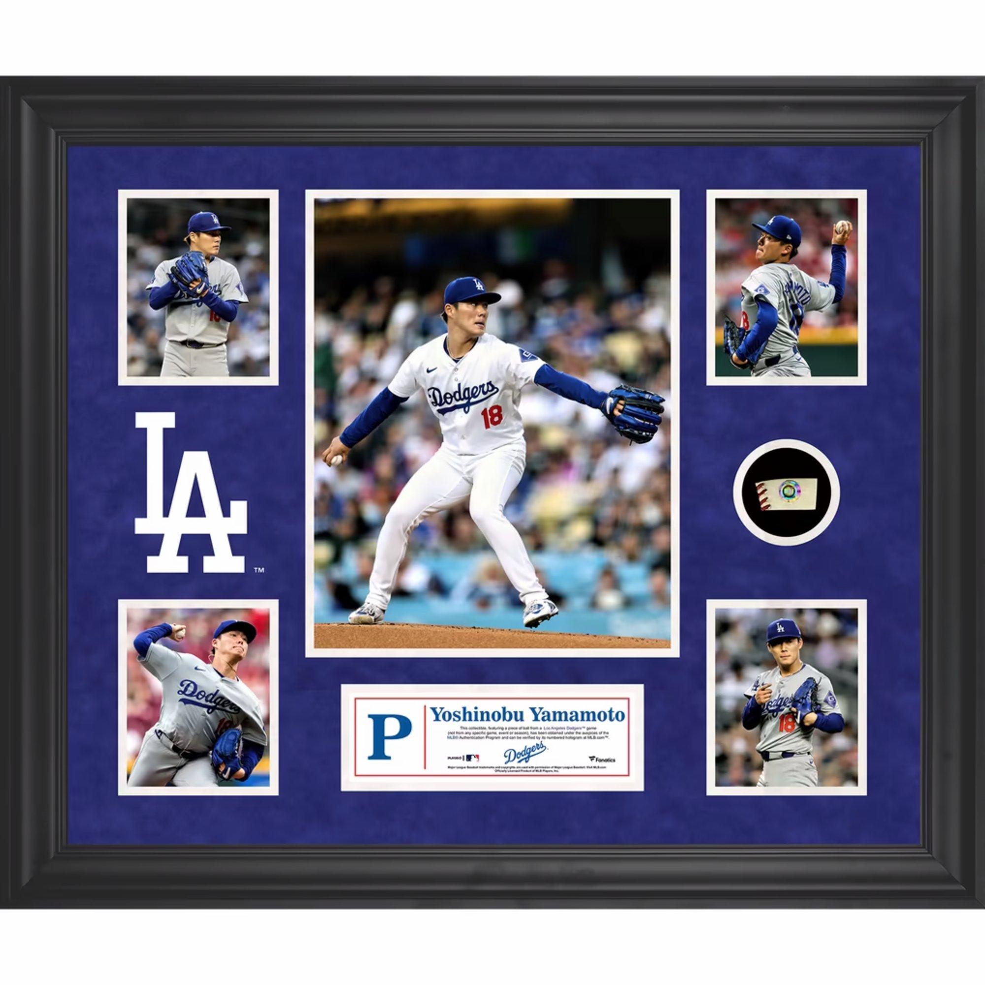 Yoshinobu Yamamoto 記念フレームアート Fanatics Authentic Los Angeles Dodgers Yoshinobu Yamamoto Framed 5