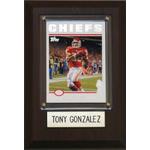 C and I Collectables Kansas City Chiefs Tony Gonzalez 4"x6" Plaque - Thumbnail 1 of 2