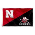 Sewing Concepts Nebraska Cornhuskers Blackshirts Logo Flag - Thumbnail 1 of 4