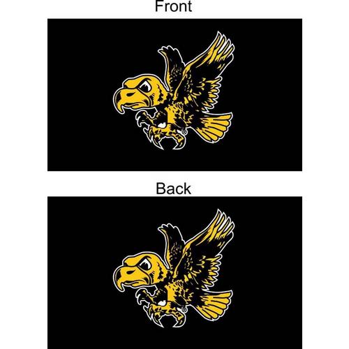 Sewing Concepts Iowa Hawkeyes 2 Sided Herky on Black 3'x5' Flag - Primary Image