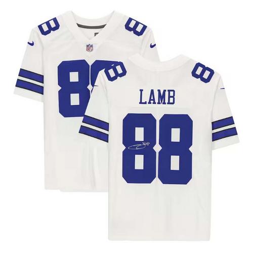 Fanatics Authentic Dallas Cowboys CeeDee Lamb Autographed Nike White Limited Jersey - Primary Image