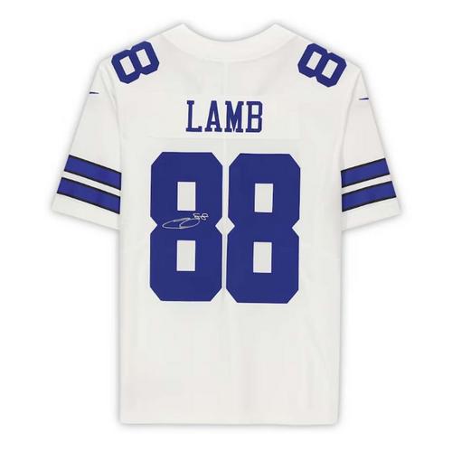 Fanatics Authentic Dallas Cowboys CeeDee Lamb Autographed Nike White Limited Jersey - Primary Image