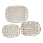 K&K Interiors Rectangular Gray Nesting Tray Basket (Sold Separately) - Thumbnail 1 of 2