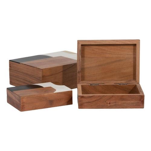 Sagebrook Home Resin Mid-Century Boxes - Primary Image