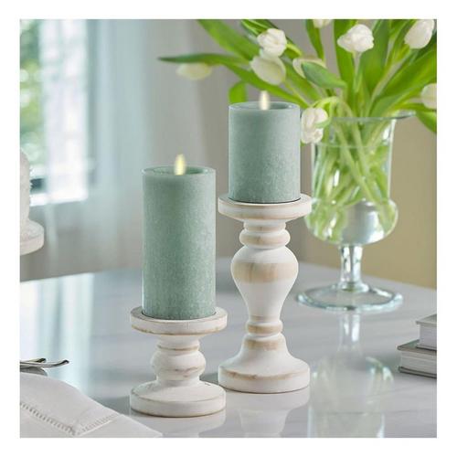 K&K Interiors Iceberg Green Seaglass Wax Indoor Luminara Candles - Primary Image