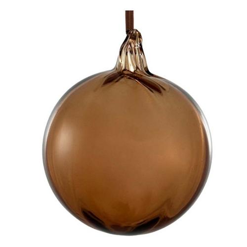 SHISHI Lined Brown Glass Ball Ornament - Primary Image