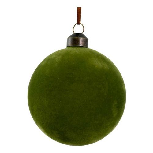 SHISHI Glass Ball Green Velvet Ornament - Primary Image