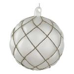 SHISHI Glass Velvet Ball Transparent Mat with Silver Beads Ornament - Thumbnail 1 of 2