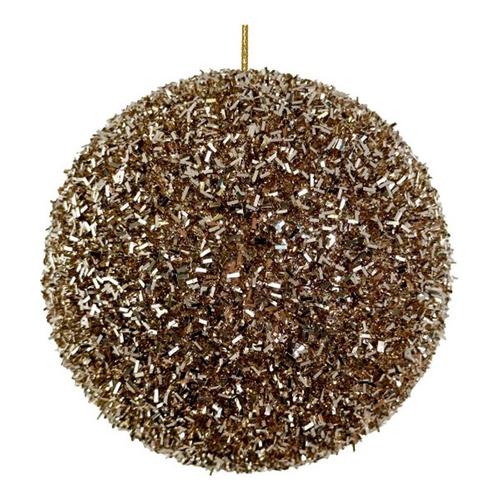 SHISHI Champagne Tinsel Ball Ornament - Primary Image