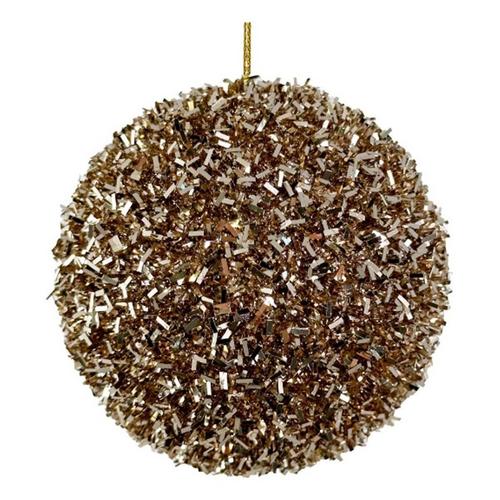 SHISHI Champagne Tinsel Ball Ornament - Primary Image
