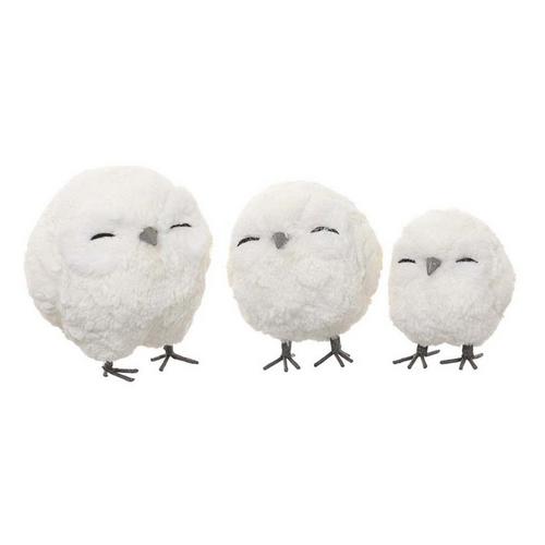 Allstate Floral Faux Fur Owl Figurine - Primary Image