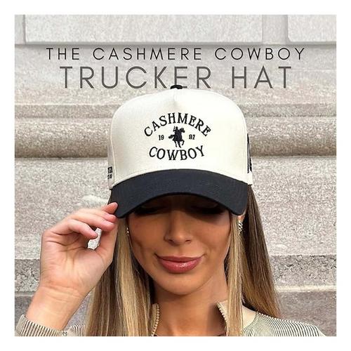 Citrusy Cashmere Cowboy Vintage Trucker Snapback Hat - Primary Image