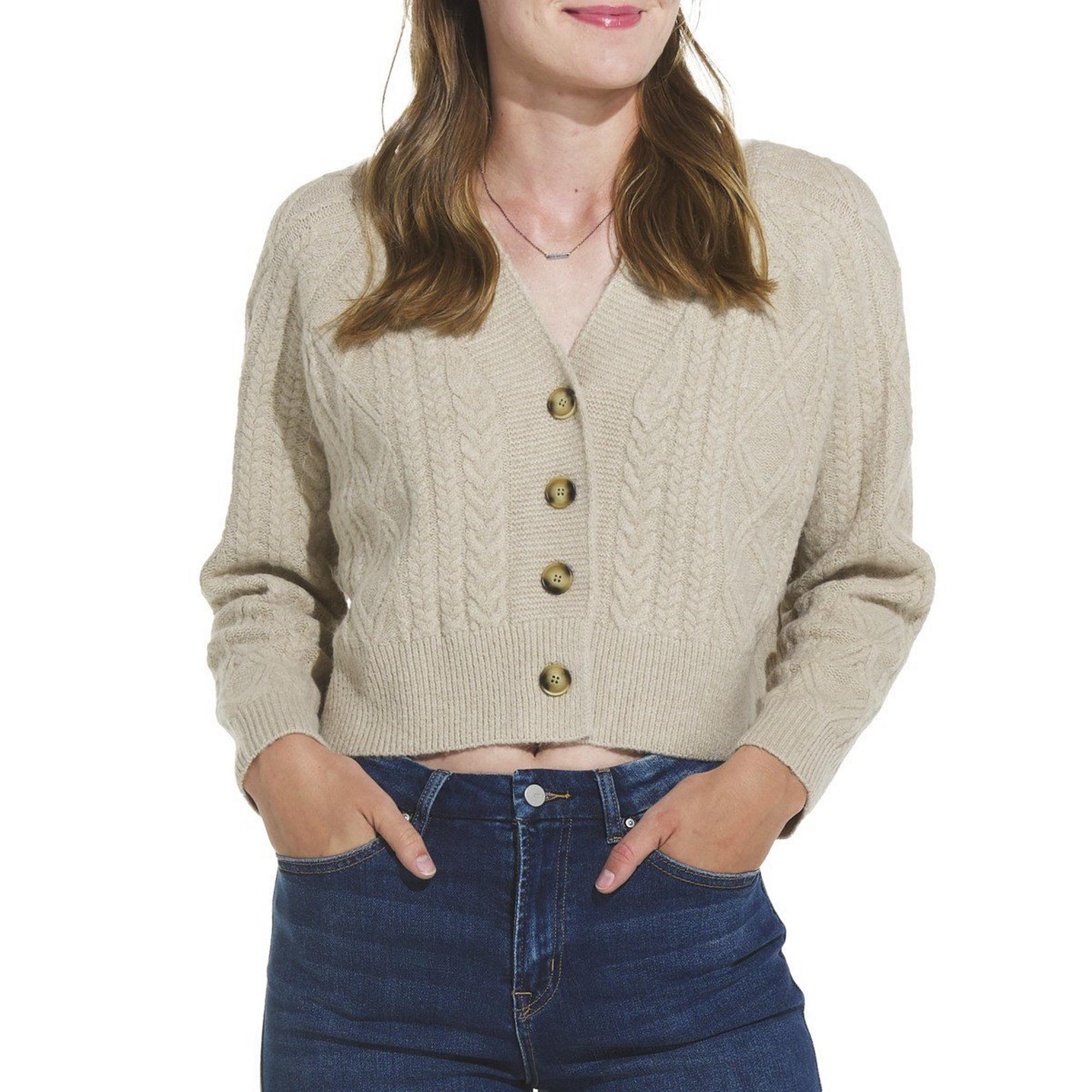 Women's DRESS FORUM Cable Knit V-Neck Cardigan
