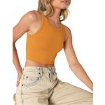 Women's NikiBiki Chevron Highneck Crop Tank Top - Thumbnail 2 of 4