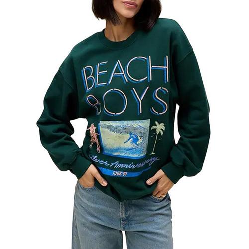Women's Day Dreamer The Beach Boys Silver Anniversary BF Long Sleeve Oversized Shirt - Primary Image