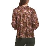 Women's DRESS FORUM Florals Long Sleeve Notch Neck Blouse - Thumbnail 3 of 3