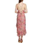 Women's DRESS FORUM Diagonal Ruffle Floral Midi Shift Dress - Thumbnail 3 of 3