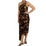 Women's DRESS FORUM Asymmetrical Pleat One Shoulder Midi Shift Dress - Thumbnail 1 of 3