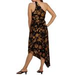 Women's DRESS FORUM Asymmetrical Pleat One Shoulder Midi Shift Dress - Thumbnail 3 of 3