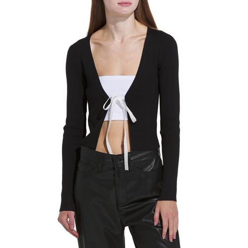 Women's Le Lis Ribbed Bow Cardigan - Primary Image