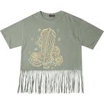 Women's Zutter Cowboy Boot Fringe T-Shirt - Thumbnail 1 of 2
